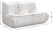 Relax 54.75" Velvet Upholstered Loveseat in Cream - 44064Cream-L