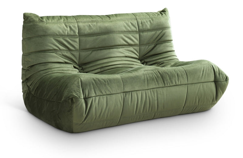 Relax 54.75" Velvet Upholstered Loveseat in Green - 44064Green-L