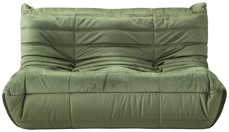 Relax 54.75" Velvet Upholstered Loveseat in Green - 44064Green-L