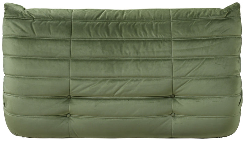 Relax 54.75" Velvet Upholstered Loveseat in Green - 44064Green-L