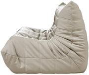 Relax 77.75" Vegan Leather Upholstered Sofa in Cream - 44063Cream-S