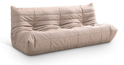 Relax 77.75" Vegan Leather Upholstered Sofa in Natural - 44063Tan-S