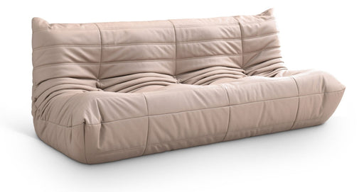 Relax 77.75" Vegan Leather Upholstered Sofa in Natural - 44063Tan-S