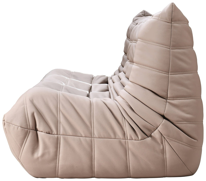 Relax 77.75" Vegan Leather Upholstered Sofa in Natural - 44063Tan-S