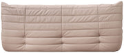 Relax 77.75" Vegan Leather Upholstered Sofa in Natural - 44063Tan-S