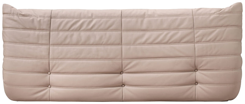 Relax 77.75" Vegan Leather Upholstered Sofa in Natural - 44063Tan-S