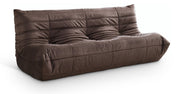 Relax 77.75" Velvet Upholstered Sofa in Brown - 44064Brown-S