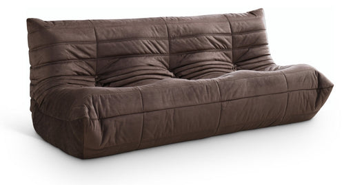Relax 77.75" Velvet Upholstered Sofa in Brown - 44064Brown-S