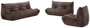 Relax 77.75" Velvet Upholstered Sofa in Brown - 44064Brown-S