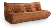 Relax 77.75" Velvet Upholstered Sofa in Cognac - 44064Cognac-S