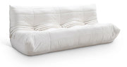 Relax 77.75" Velvet Upholstered Sofa in Cream - 44064Cream-S
