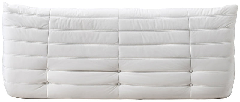 Relax 77.75" Velvet Upholstered Sofa in Cream - 44064Cream-S
