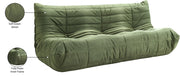 Relax 77.75" Velvet Upholstered Sofa in Green - 44064Green-S