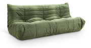 Relax 77.75" Velvet Upholstered Sofa in Green - 44064Green-S