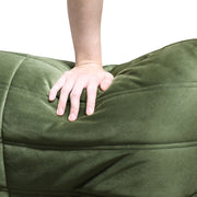 Relax 77.75" Velvet Upholstered Sofa in Green - 44064Green-S