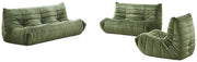 Relax 77.75" Velvet Upholstered Sofa in Green - 44064Green-S