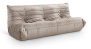 Relax 77.75" Velvet Upholstered Sofa in Taupe - 44064Taupe-S