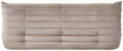 Relax 77.75" Velvet Upholstered Sofa in Taupe - 44064Taupe-S
