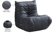 Relax Vegan Leather Upholstered Chair in Black - 44063Black-C