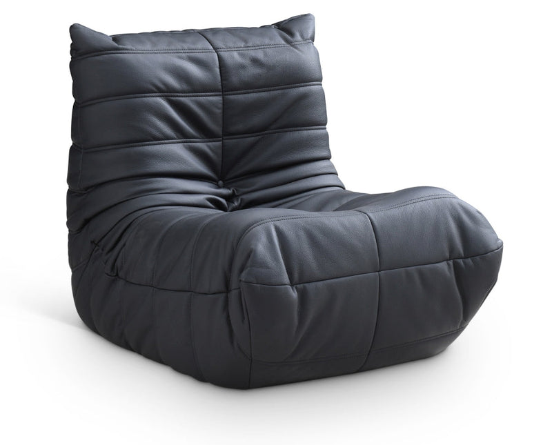 Relax Vegan Leather Upholstered Chair in Black - 44063Black-C