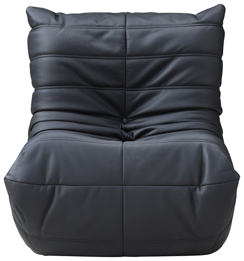 Relax Vegan Leather Upholstered Chair in Black - 44063Black-C