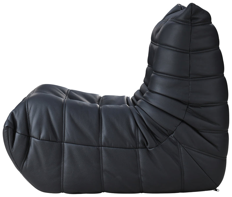 Relax Vegan Leather Upholstered Chair in Black - 44063Black-C