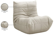 Relax Vegan Leather Upholstered Chair in Cream - 44063Cream-C