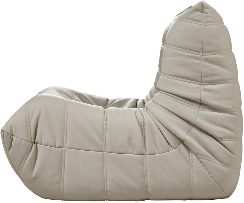 Relax Vegan Leather Upholstered Chair in Cream - 44063Cream-C