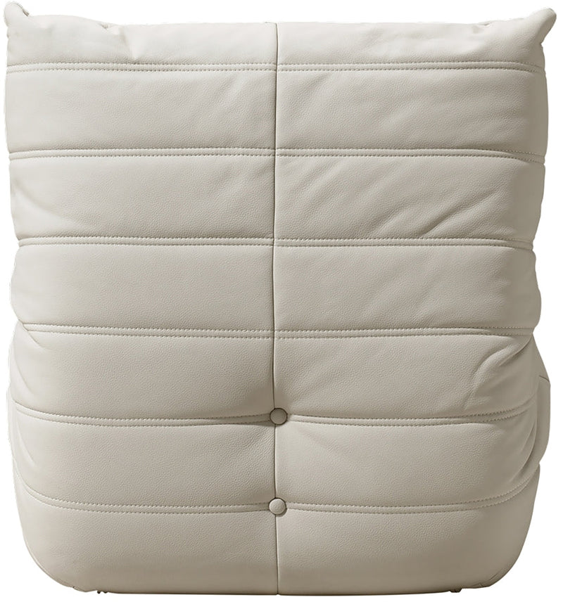 Relax Vegan Leather Upholstered Chair in Cream - 44063Cream-C