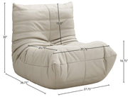 Relax Vegan Leather Upholstered Chair in Cream - 44063Cream-C