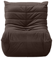 Relax Velvet Upholstered Chair in Brown - 44064Brown-C