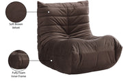 Relax Velvet Upholstered Chair in Brown - 44064Brown-C