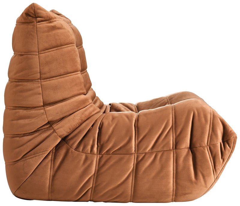 Relax Velvet Upholstered Chair in Cognac - 44064Cognac-C