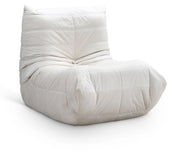 Relax Velvet Upholstered Chair in Cream - 44064Cream-C