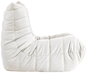 Relax Velvet Upholstered Chair in Cream - 44064Cream-C