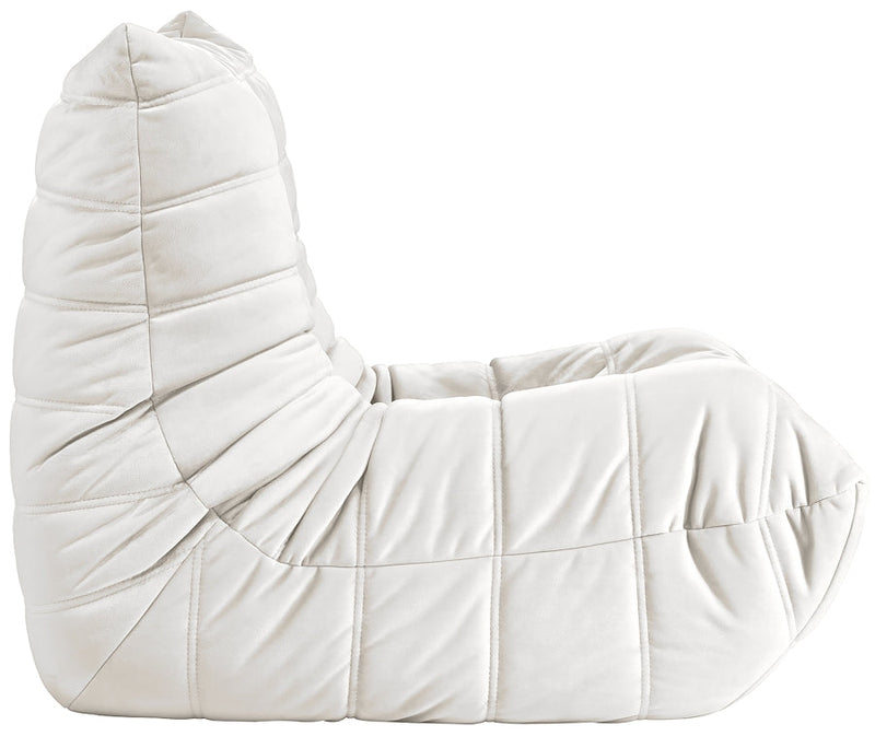 Relax Velvet Upholstered Chair in Cream - 44064Cream-C
