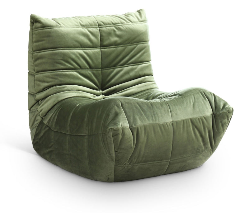 Relax Velvet Upholstered Chair in Green - 44064Green-C