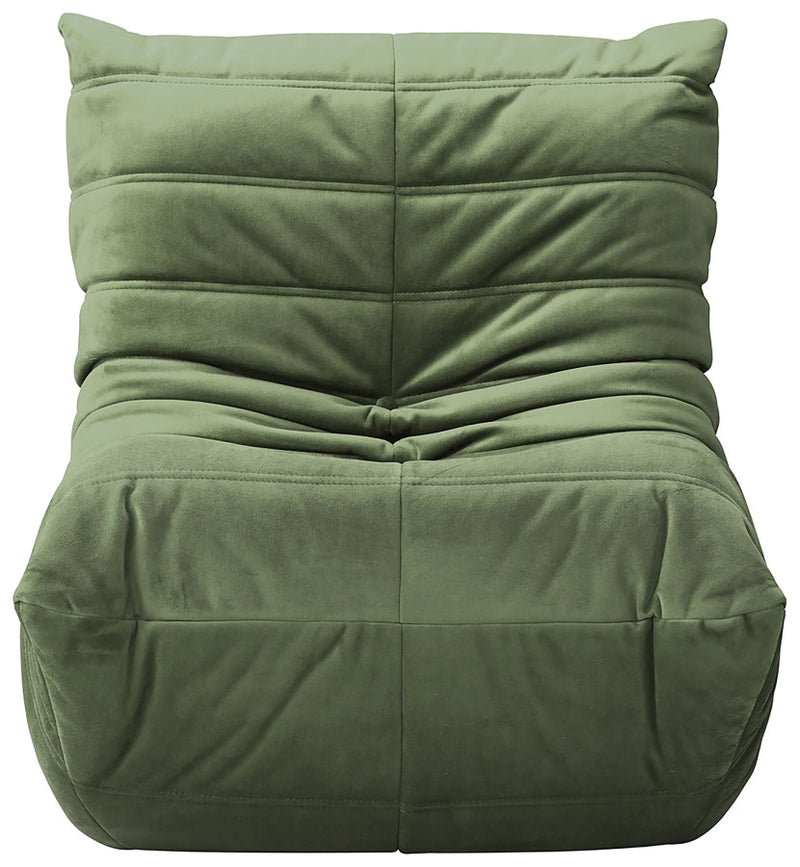 Relax Velvet Upholstered Chair in Green - 44064Green-C