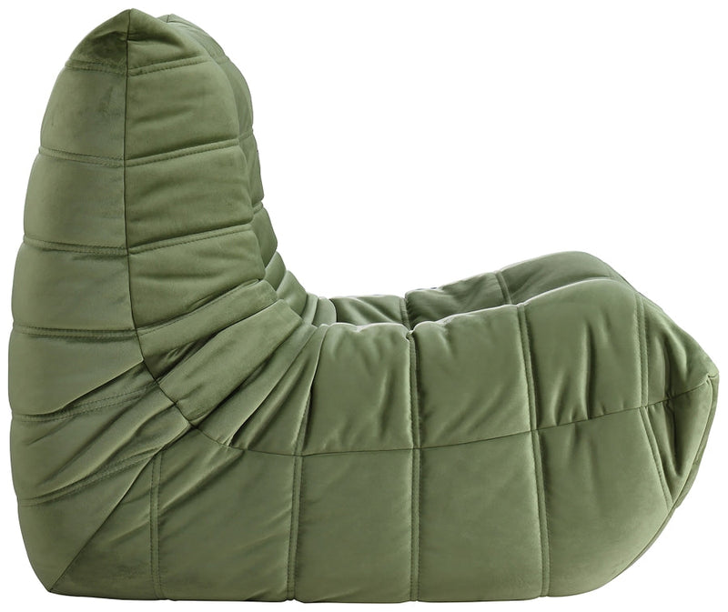 Relax Velvet Upholstered Chair in Green - 44064Green-C