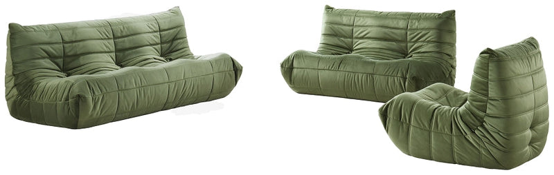 Relax Velvet Upholstered Chair in Green - 44064Green-C