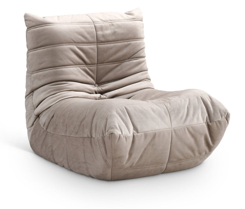 Relax Velvet Upholstered Chair in Taupe - 44064Taupe-C