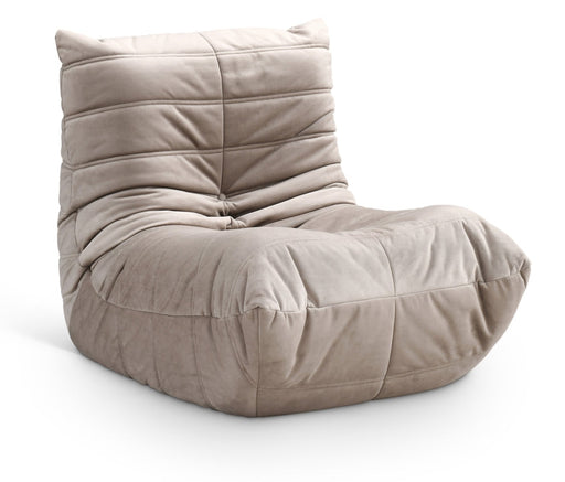 Relax Velvet Upholstered Chair in Taupe - 44064Taupe-C