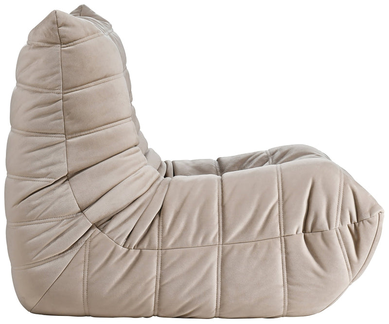 Relax Velvet Upholstered Chair in Taupe - 44064Taupe-C