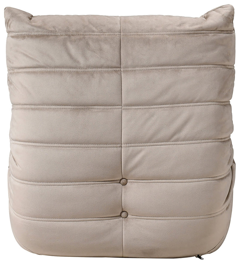 Relax Velvet Upholstered Chair in Taupe - 44064Taupe-C