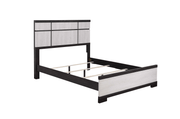 Remington Black/White King Panel Bed - Gate FurnitureKing Bed
