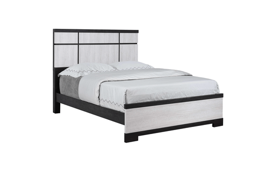 Remington Black/White King Panel Bed - Gate FurnitureKing Bed