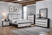 Remington Black/White Panel Bedroom Set - Gate FurnitureBedroom Set