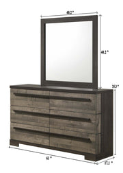 Remington Brown/Gray Panel Bedroom Set - Gate FurnitureBedroom Set