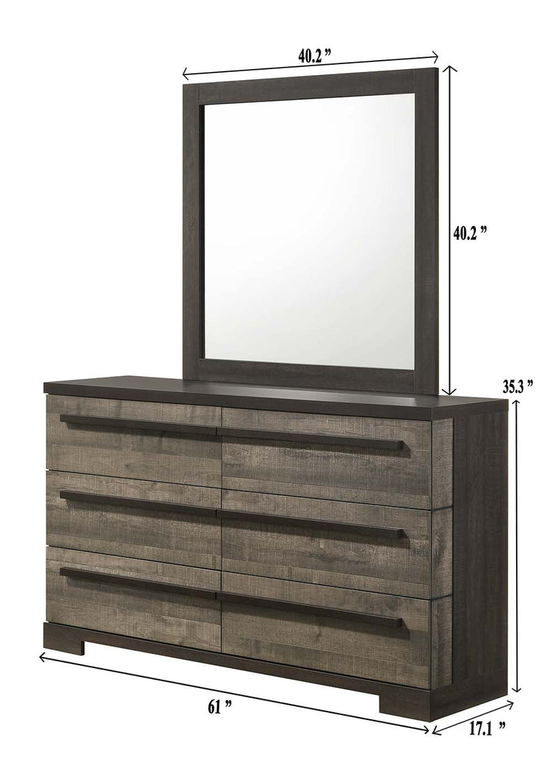 Remington Brown/Gray Panel Bedroom Set - Gate FurnitureBedroom Set