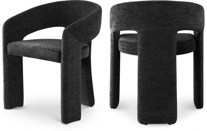 Rendition Fabric Upholstered Dining Chair in Black - 911Black-C